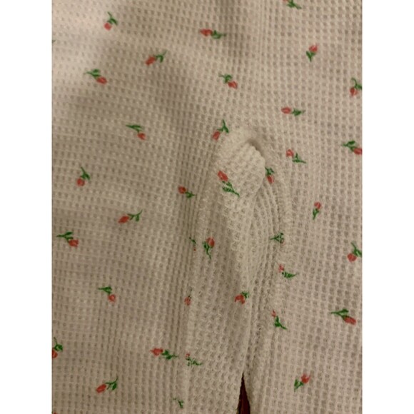 VTG 60s Lady Arctex S Rose Floral Thermal Long John Shirt Pants SET Waffle Under - Picture 10 of 11